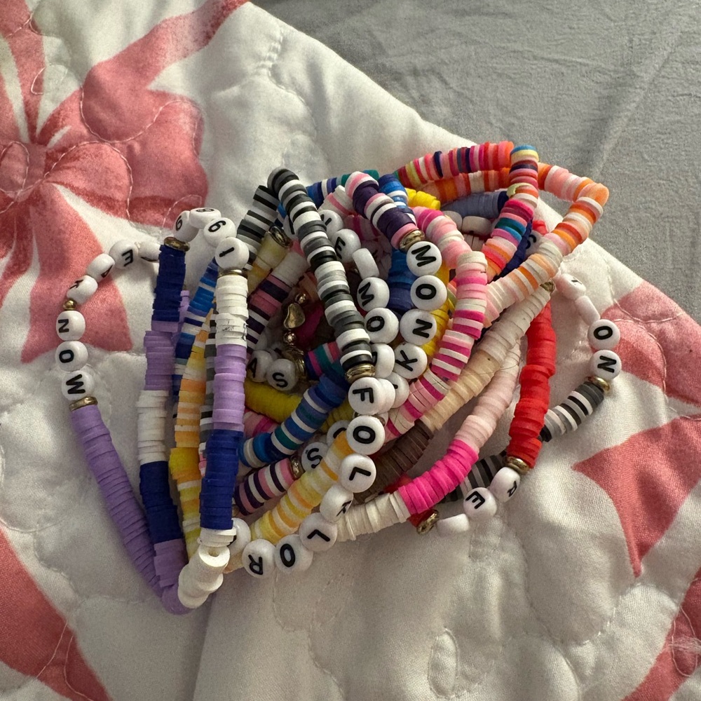 Colorful Beaded Kids Bracelets Set